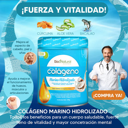 COLAGENO MARINO HIDROLIZADO ."AquaCure Collagen"