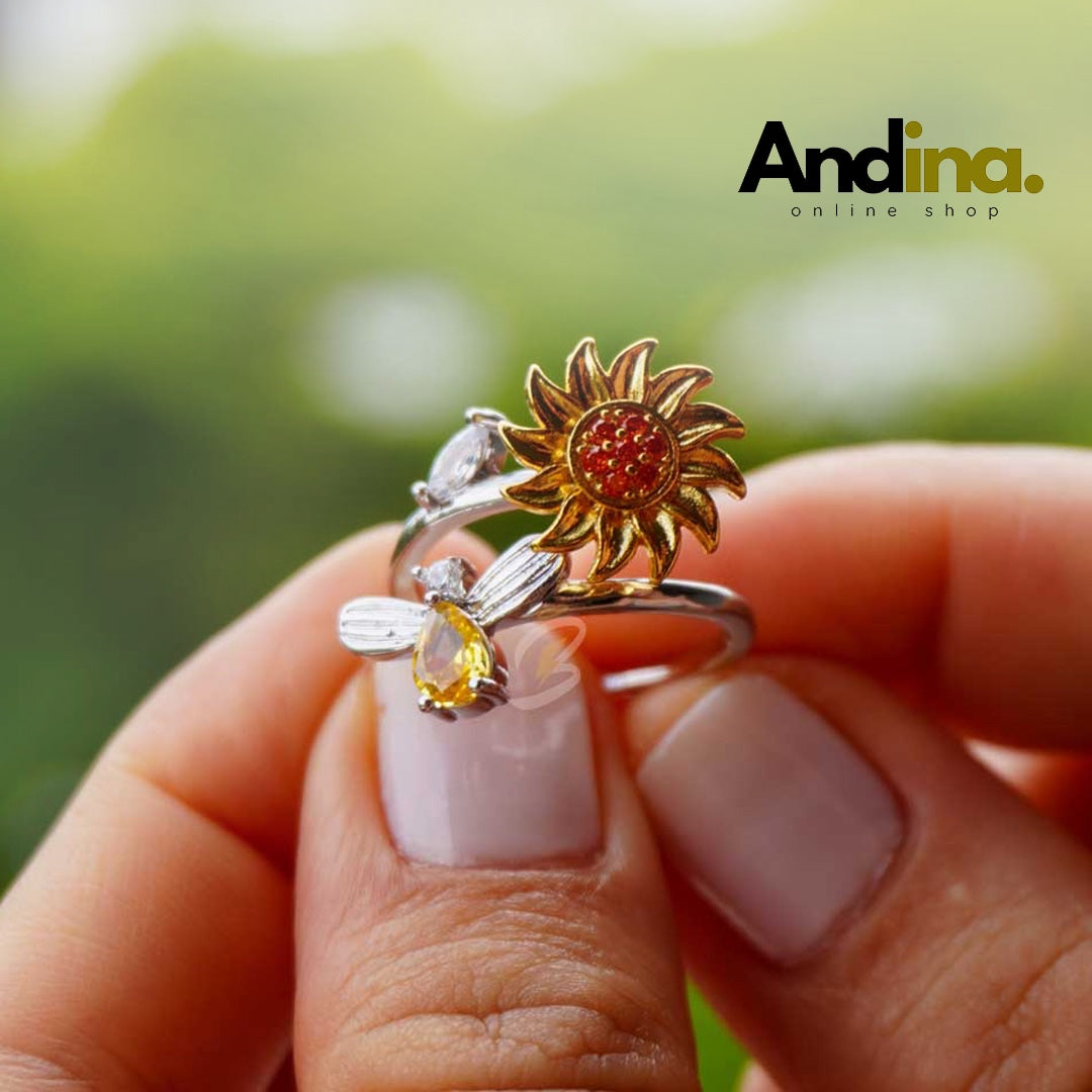 1 + 1 Crystal ring™- anillo ajustable  antiestrés . SEGUNDA UNIDAD GRATIS